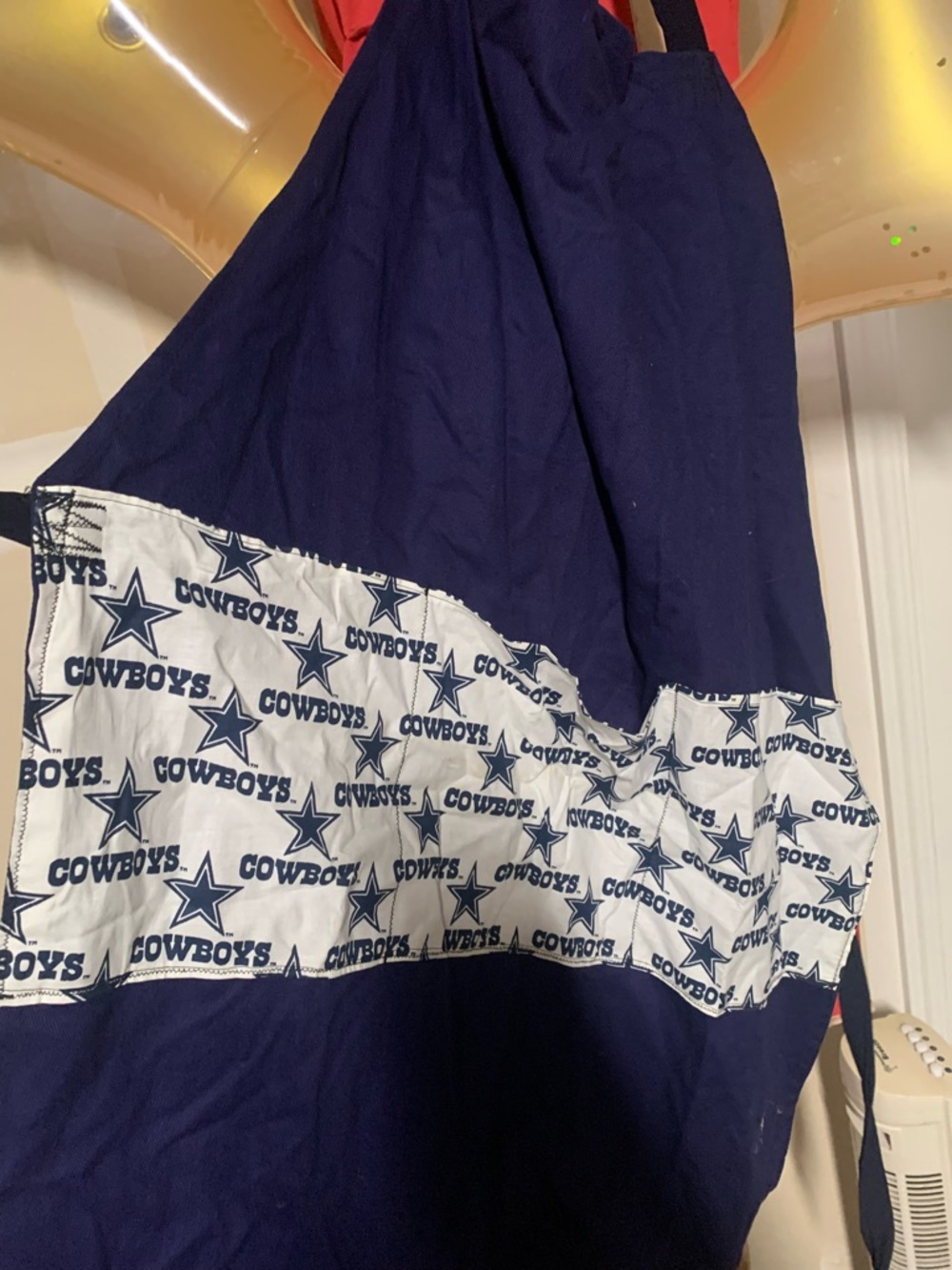 Dallas Cowboys Navy Blue Cotton Apron with Logo Trim